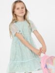 KIDS ONLY Girls Green Checked Tiered Dress