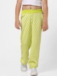 KIDS ONLY Girls Green Printed Cotton Joggers