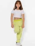 KIDS ONLY Girls Green Printed Cotton Joggers