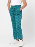 KIDS ONLY Girls Green Printed Track Pants