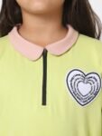 KIDS ONLY Girls Green Solid Cotton Sweatshirt