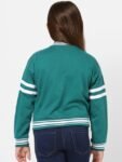 KIDS ONLY Girls Green Typography Cotton Bomber Jacket