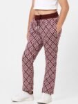 KIDS ONLY Girls Maroon Printed Track Pants