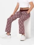 KIDS ONLY Girls Maroon Printed Track Pants