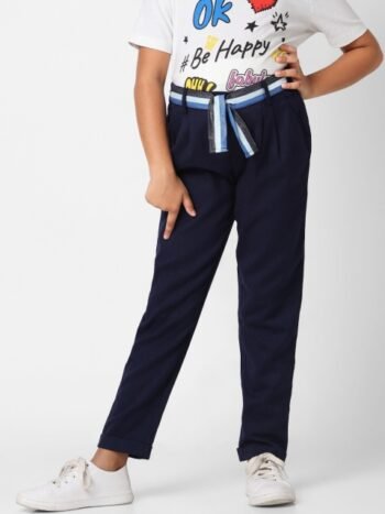KIDS ONLY Girls Navy Blue High-Rise Culottes Trousers