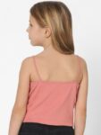 KIDS ONLY Girls Peach Solid Tank Crop Top