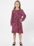 KIDS ONLY Girls Pink Floral Wrap Round Neck Dress