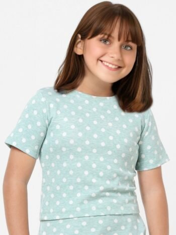 KIDS ONLY Girls Polka Dots Printed T-shirt