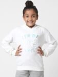KIDS ONLY Girls Printed Hooded Cotton Sweatshirt