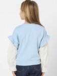KIDS ONLY Girls Pull Over Printed Layer Sleeves Sweatshirt