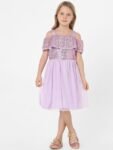 KIDS ONLY Girls Purple Embellished Midi Dress