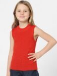 KIDS ONLY Girls Red Solid Knitted Top