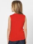 KIDS ONLY Girls Red Solid Knitted Top