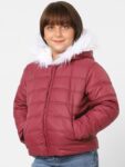 KIDS ONLY Girls Red Solid Puffer Jacket