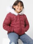 KIDS ONLY Girls Red Solid Puffer Jacket