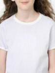 KIDS ONLY Girls Ribbed Round Neck Cotton T-shirt