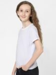 KIDS ONLY Girls Ribbed Round Neck Cotton T-shirt