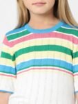 KIDS ONLY Girls Round Neck Striped Top