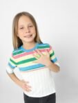 KIDS ONLY Girls Round Neck Striped Top