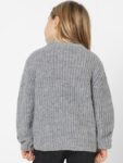 KIDS ONLY Girls Self Design Ribbed Pullover Sweater