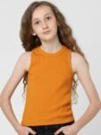 KIDS ONLY Girls Sleeveless Slim Fit Cotton T-shirt
