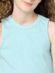 KIDS ONLY Girls Sleeveless Slim Fit Cotton T-shirt