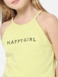 KIDS ONLY Girls Typography Print Halter Neck Cotton Top