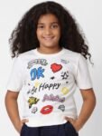 KIDS ONLY Girls Typography Printed Cotton T-Shirt