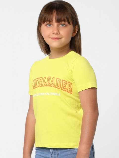 KIDS ONLY Girls Typography Printed Cotton T-shirt