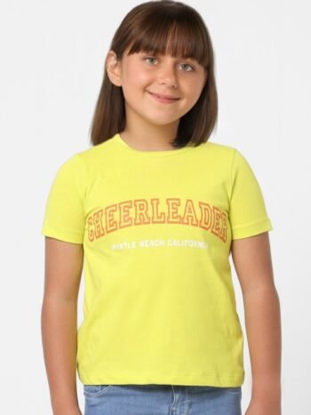 KIDS ONLY Girls Typography Printed Cotton T-shirt