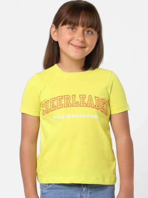 KIDS ONLY Girls Typography Printed Cotton T-shirt