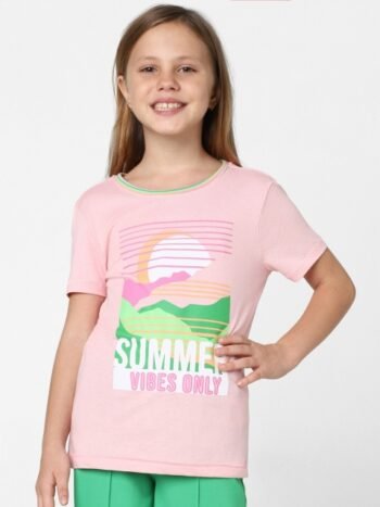 KIDS ONLY Girls Typography Printed T-shirt