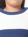 KIDS ONLY Girls White & Blue Striped Cotton Pullover
