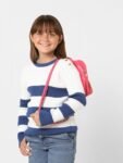 KIDS ONLY Girls White & Blue Striped Cotton Pullover