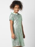 KIDS ONLY Green Peter Pan Collar A-Line Dress