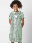 KIDS ONLY Green Peter Pan Collar A-Line Dress