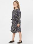 KIDS ONLY Kids Girls Blue & White Floral Wrap Dress