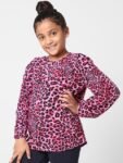KIDS ONLY Pink & Black Animal Print Top