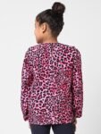 KIDS ONLY Pink & Black Animal Print Top