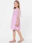 KIDS ONLY Purple Checked A-Line Dress