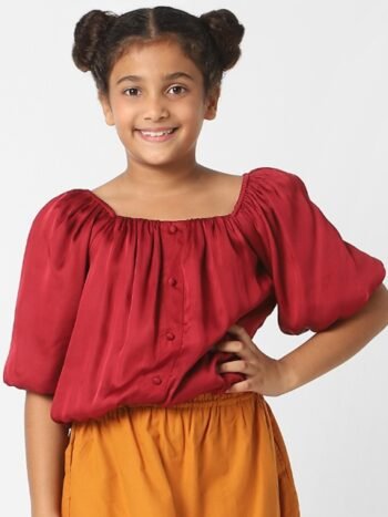 KIDS ONLY Red Tie-Up Neck Top