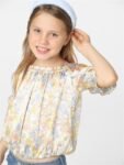 KIDS ONLY White Floral Print Blouson Crop Top