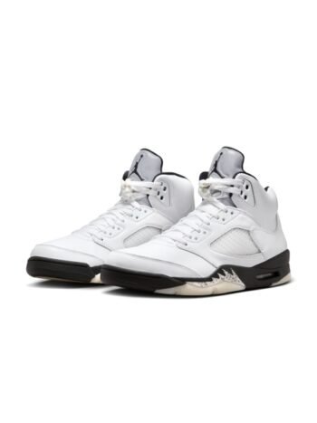 Nike Air Jordan 5 Retro 'White and Black' Men's Shoes