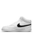 Nike Men White Court Vision Leather Sneakers