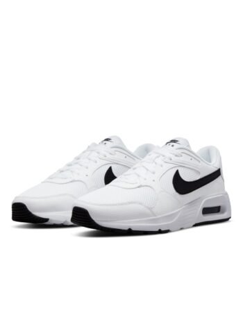 Nike Men White Solid Leather Air Max SC Regular Sneakers