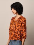 ONLY Animal Print Puff Sleeve Blouson Top