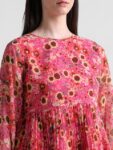 ONLY Floral Printed Pleated A-Line Top