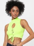 ONLY Fluorescent Green Crop Top