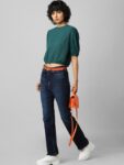 ONLY Green Blouson Crop Top