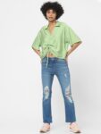 ONLY Green Print Top